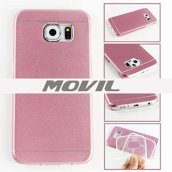 NP-2174 Marco de TPU con Metal nuevo cover para Samsung Galaxy S6-8